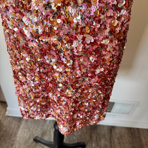 ASHISH Sequin Pink Gold Mini Dress XS - Picture 4 of 5